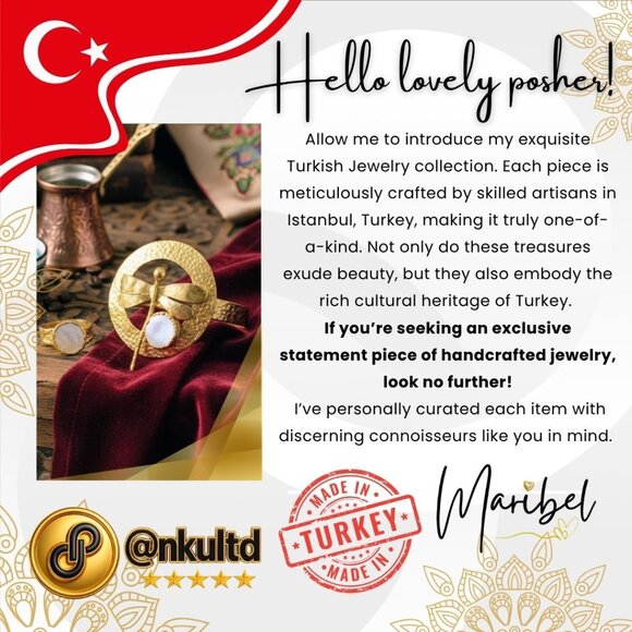 🆕️Turkish Handmade Gold-Plated Hamsa Hand Evil Eye Charm Unique Boho Necklace - Picture 4 of 10